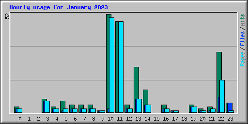 Hourly usage for January 2023
